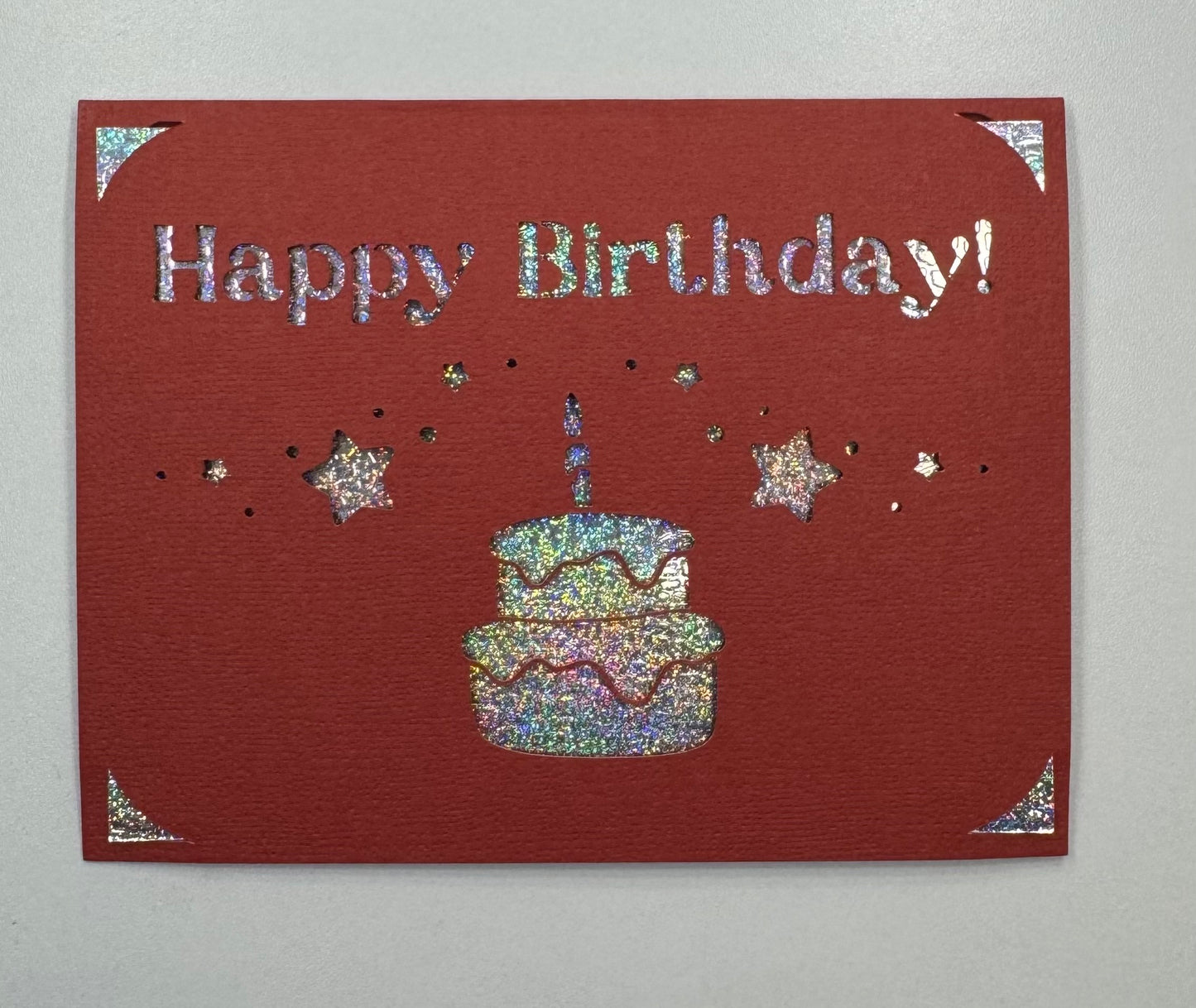 Birthday Card - Cake & Stars
